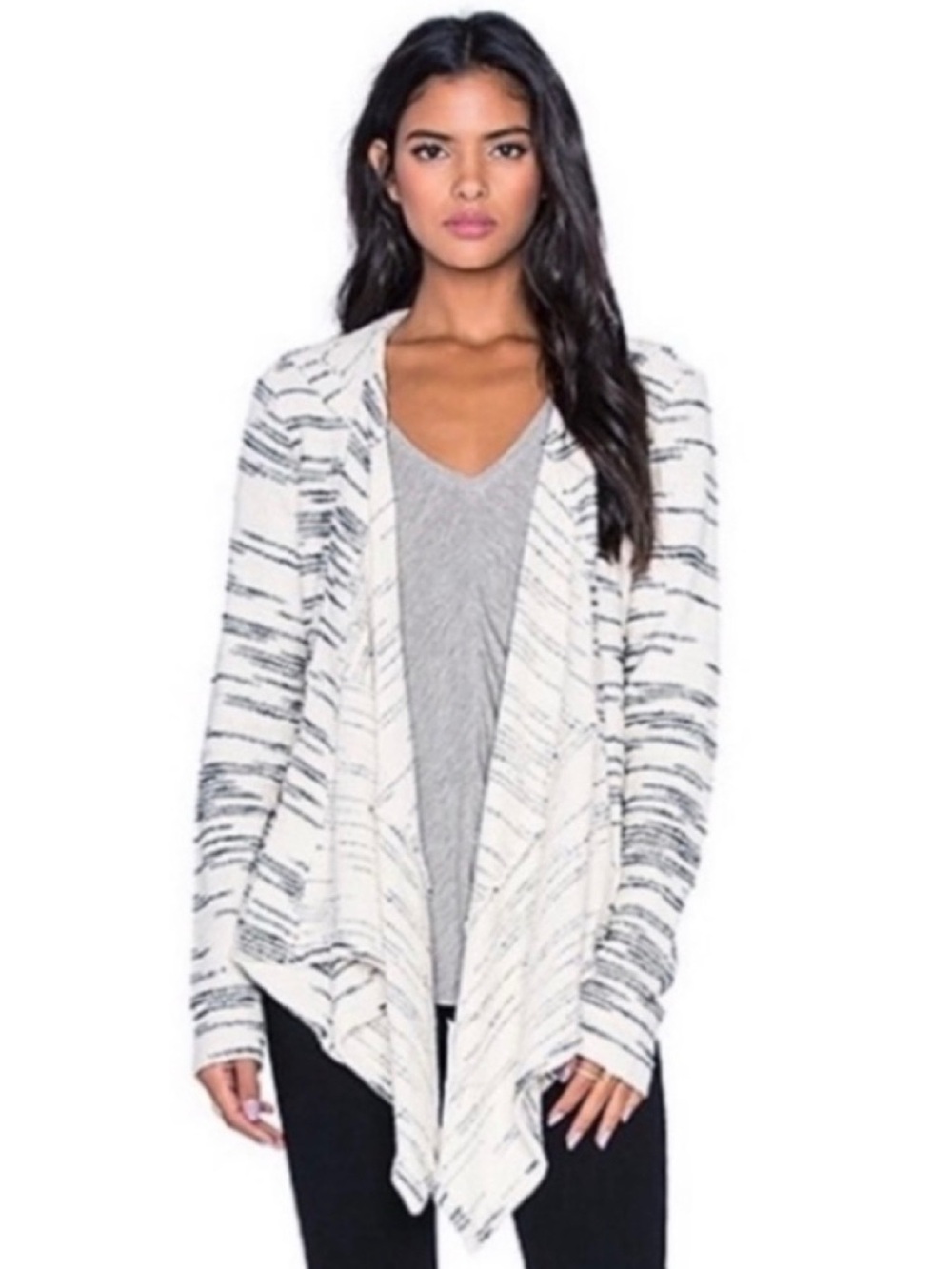 Bella Luxx Draped Front Hooded Cardigan